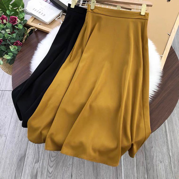 rok korea/long skirt /rok wanita bahan shakila streat all size