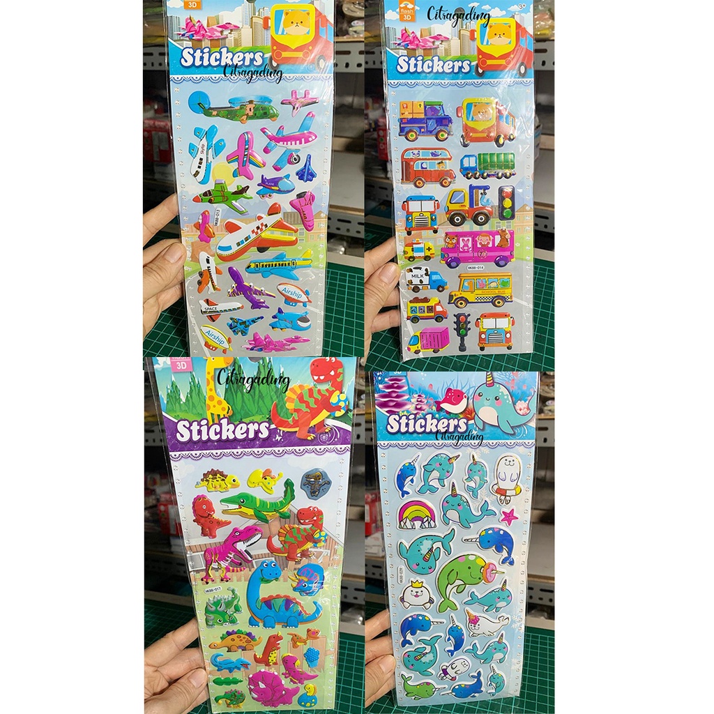 

STICKER ANAK MURAH WARNA LAKI PESAWAT DINO TRUK KARTUN KARAKTER LUCU BERWARNA SOUVENIR KADO ECER PRAKARYA DIY LUSIN ECER MURAH