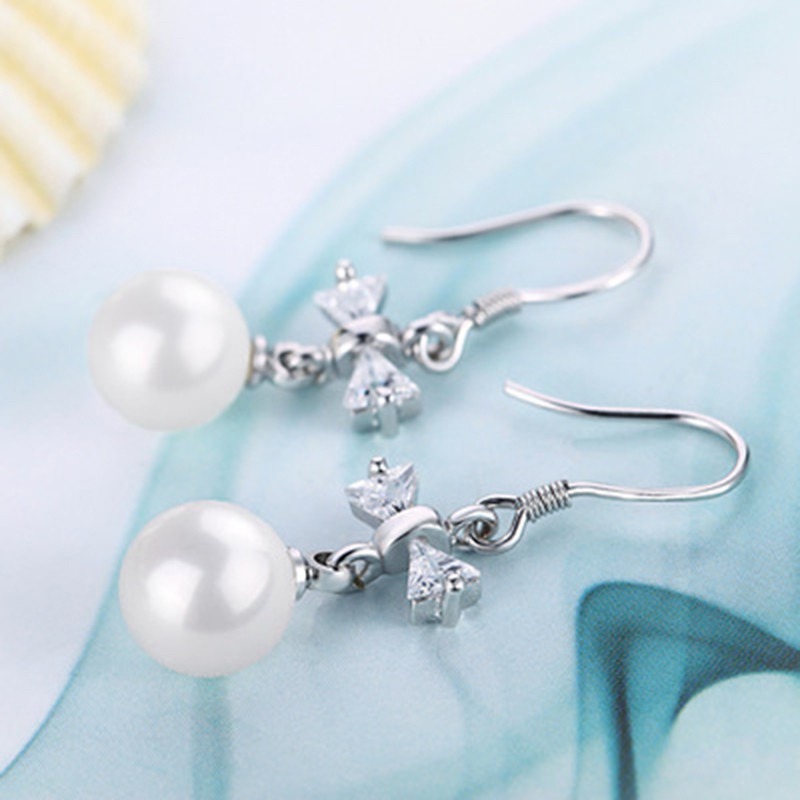 925 anting perak sterling anting-anting wanita dengan perhiasan fashion berlian-H