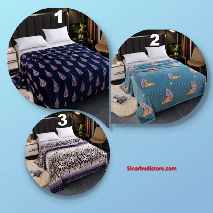 Selimut Dewasa SELIMUT IMPORT SRH JUMBO BULU TEBAL 200X230 MOTIF Dewasa Super Halus.(A4B3) Selimut D