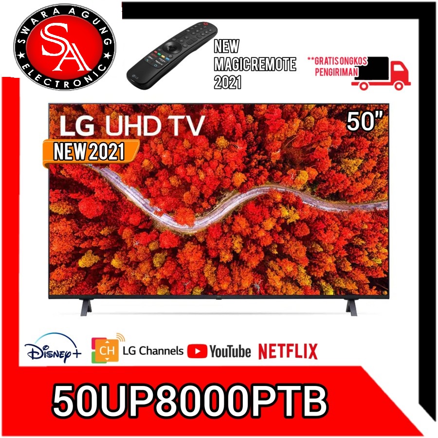 Led UHD 4K Smart TV 50 Inch LG Type: 50UP8000 (Khusus Daerah Medan)