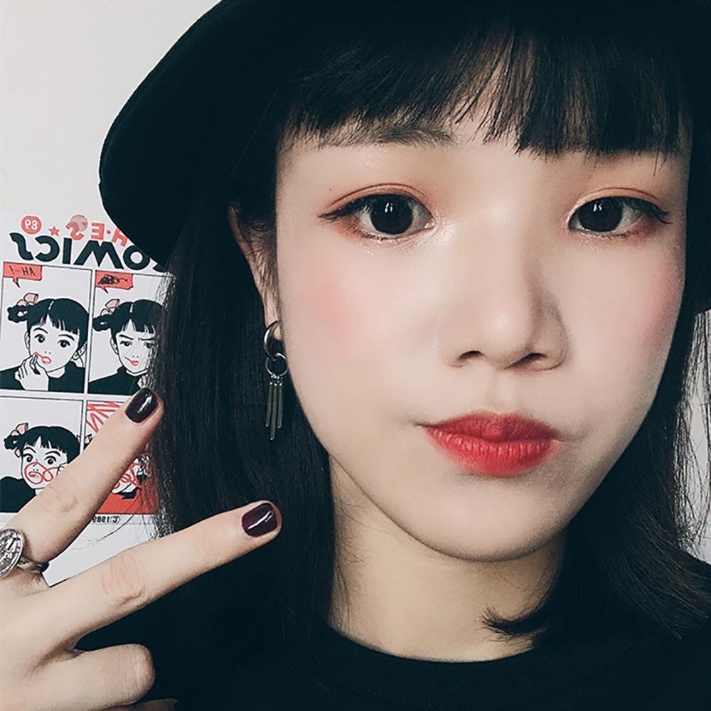 Agustina Pria Anting Baru Hip hop Wanita Anti Karat Bulat Korea Klip Earring