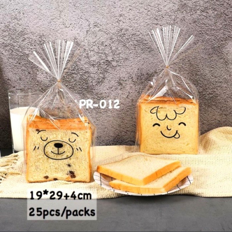 

Plastik roti / bakpao / cookies (dapat kawat ikat/pack = 25 lbr)