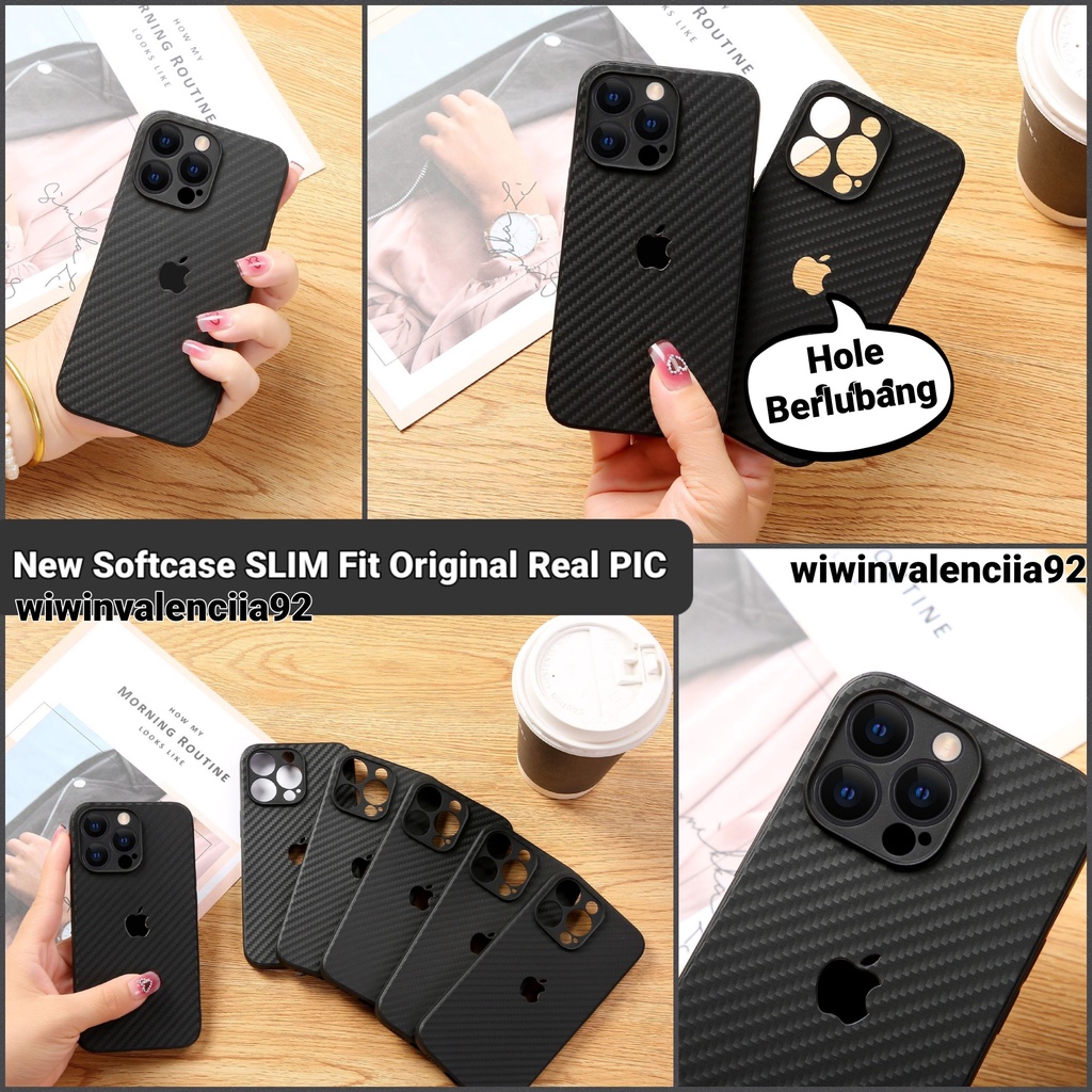 Sofcase SLIM Black KARBON LOGO iPhone X XS XR XSMAX 7+ 8+ 6+ 6S+ 7G 8G 6 6G 6S iP 15 14 13 12 11 PRO