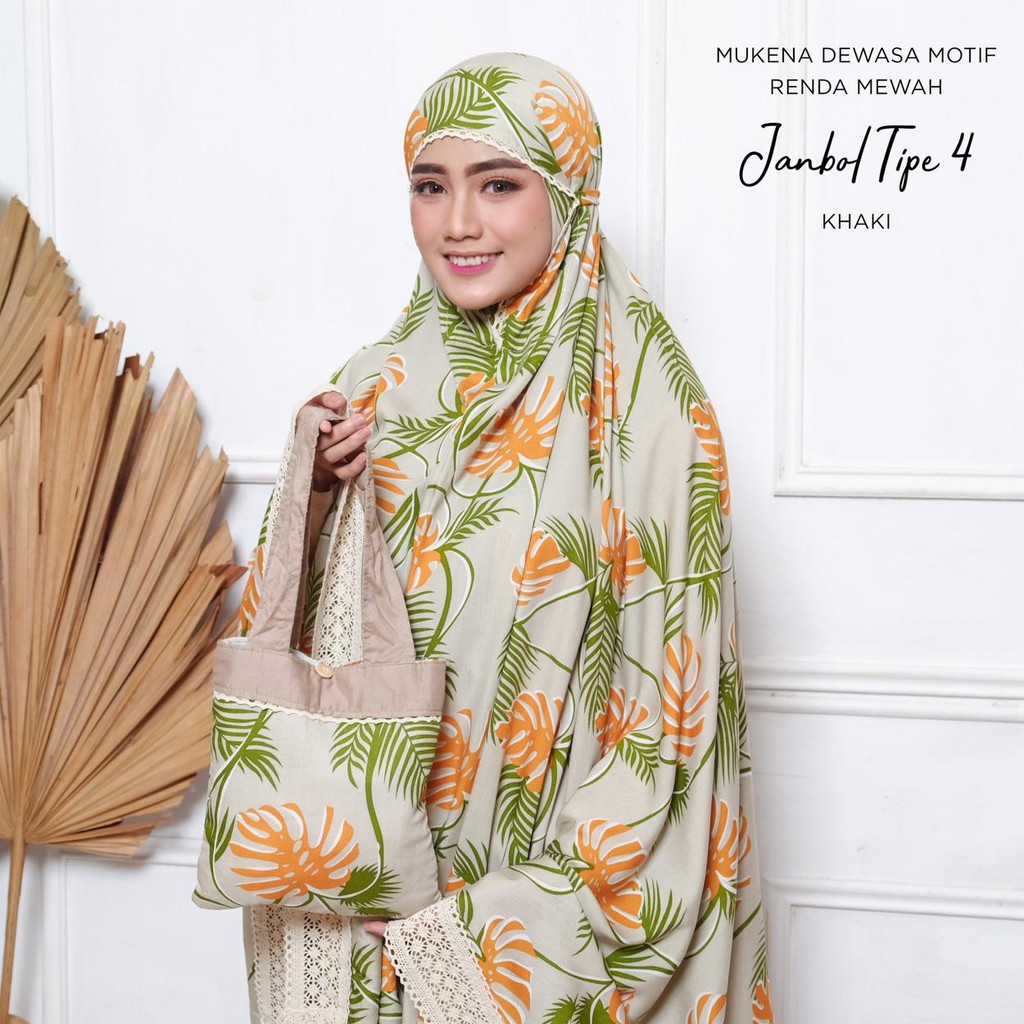 PUSAT MUKENA TASIK - MUKENA RENDA MEWAH DEWASA MOTIF JANBOL TIPE 4