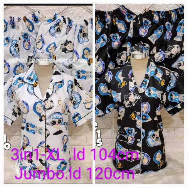 Stelan baju  tidur  3in1 XL  XXL jumbo Shopee Indonesia