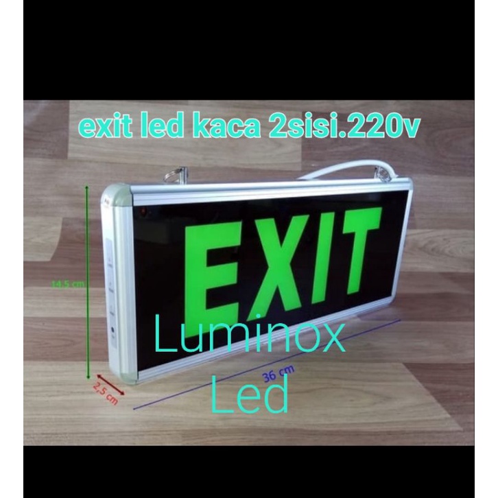 emergency exit gantung led 3watt 3 w exit kaca darurat keluar 3w 3 watt 220volt