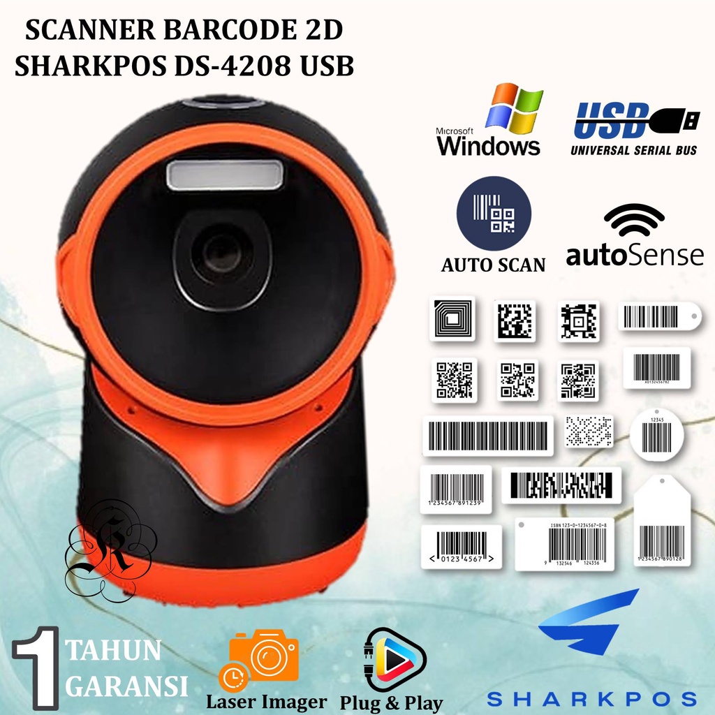 Barcode Scanner EFaktur Omini 9 QR CODE Scanner Barcode Omni 1D 2D USB