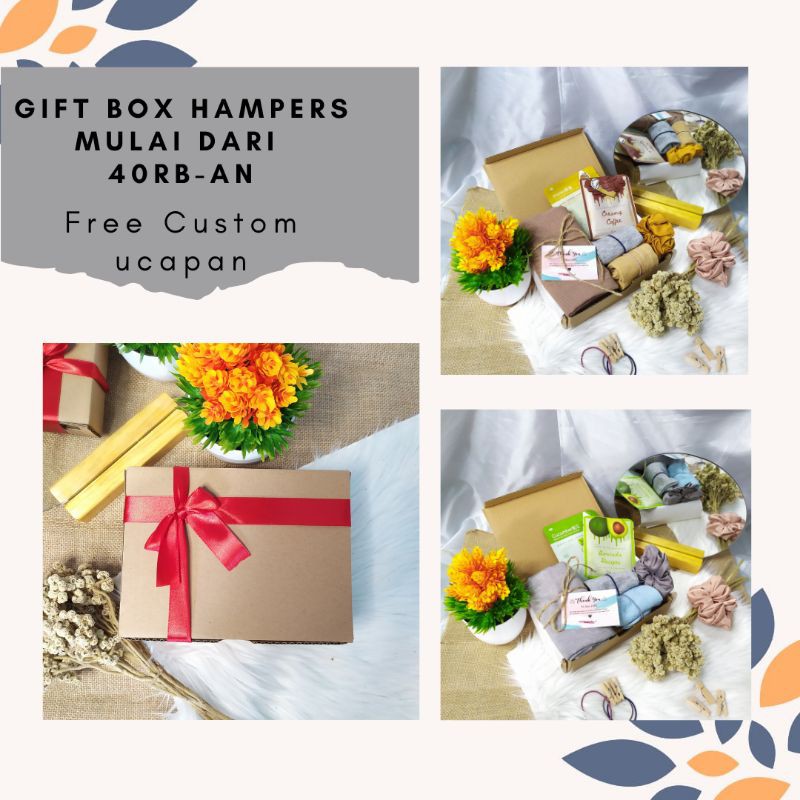 

GIFT BOX/HAMPERS GIFT BOX TERMURAH - HADIAH WISUDA ULANGTAHUN WEDDING/ HADIAH BOX MURAH MERIAH