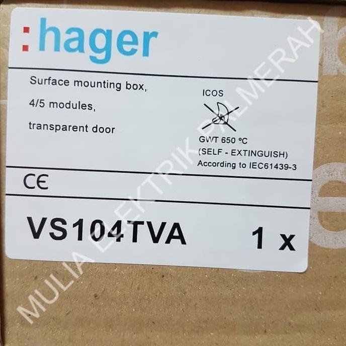 Box Mcb Hager 4 Group Outbow Vs104Tva