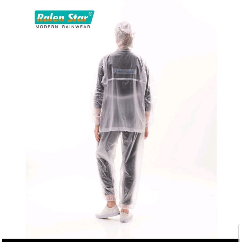 Jas Hujan Stelan Transparan BENING Polar 66019 Ralen Star JAS HUJAN BAJU HUJAN JAKET CELANA  66019 BENING POLAR