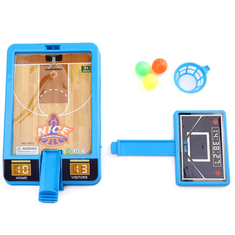 Mary Set Game Shooting Hoop Basket Mini Rakit Dengan Bola-Bola Untuk Desktop Indoor
