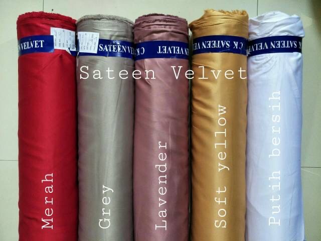 Kain bahan satin by Roberto Velvet premium / kain bahan satin/bahan seragam bridesmaid.