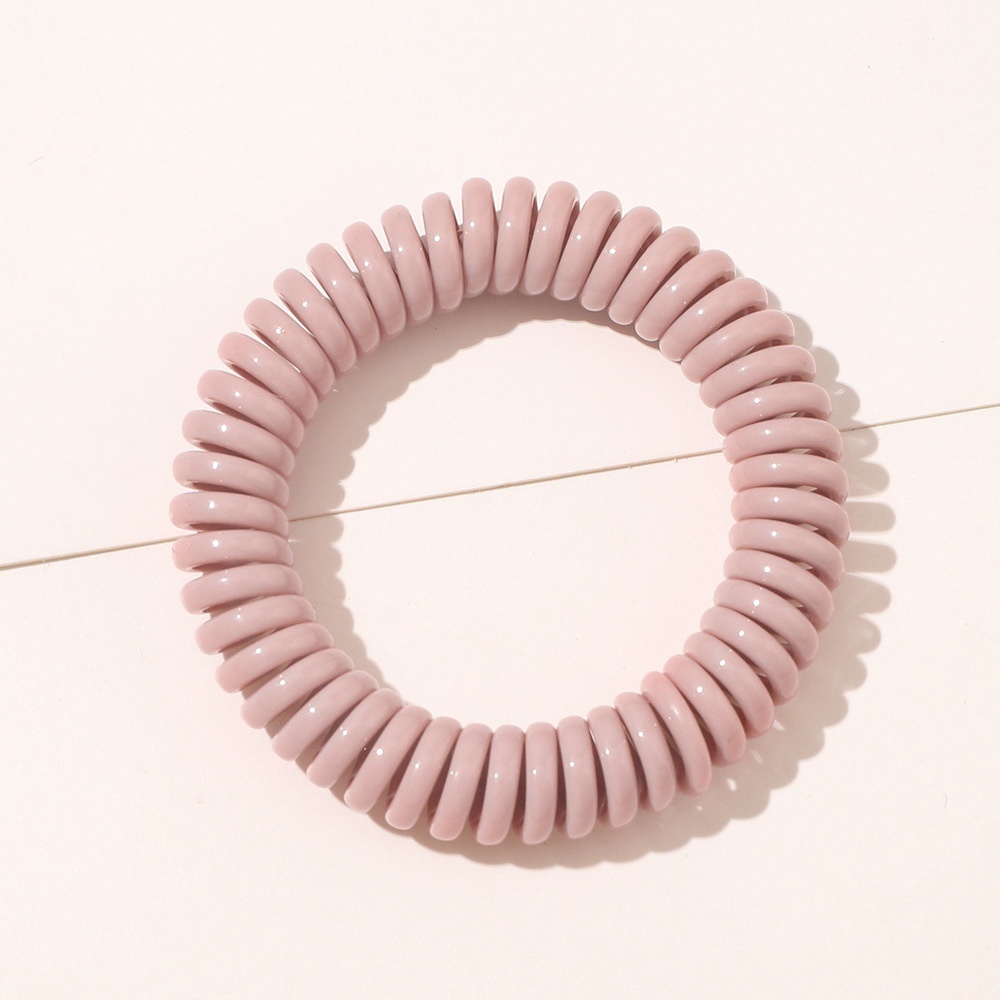 【COD Tangding】5pcs/set Colored Telephone Line Ring Hair Tie Fashion Hair Decor