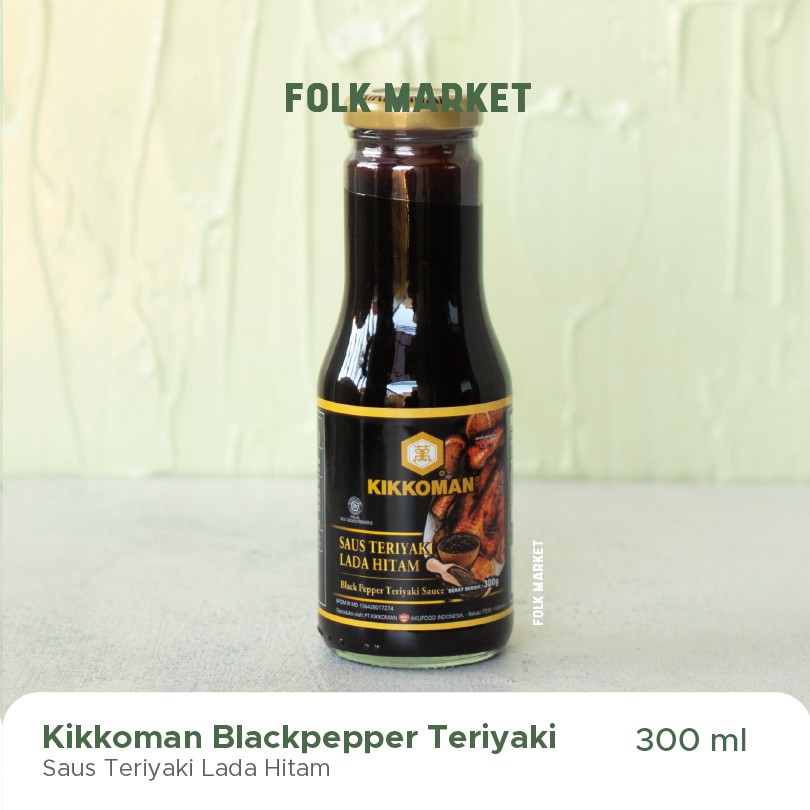 

KIKKOMAN Black Pepper Teriyaki Sauce 300 ml | Saus Teriyaki Lada Hitam