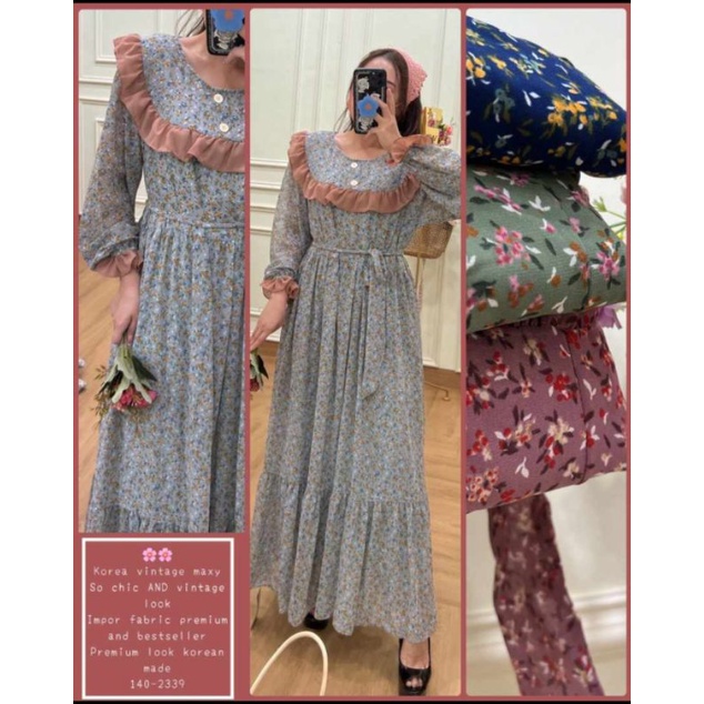 YUNA 1592339 DRESS KOREA STYLE / GAMIS BUNGA / DRESS CERUTY PREMIUM / GAMIS MURAH