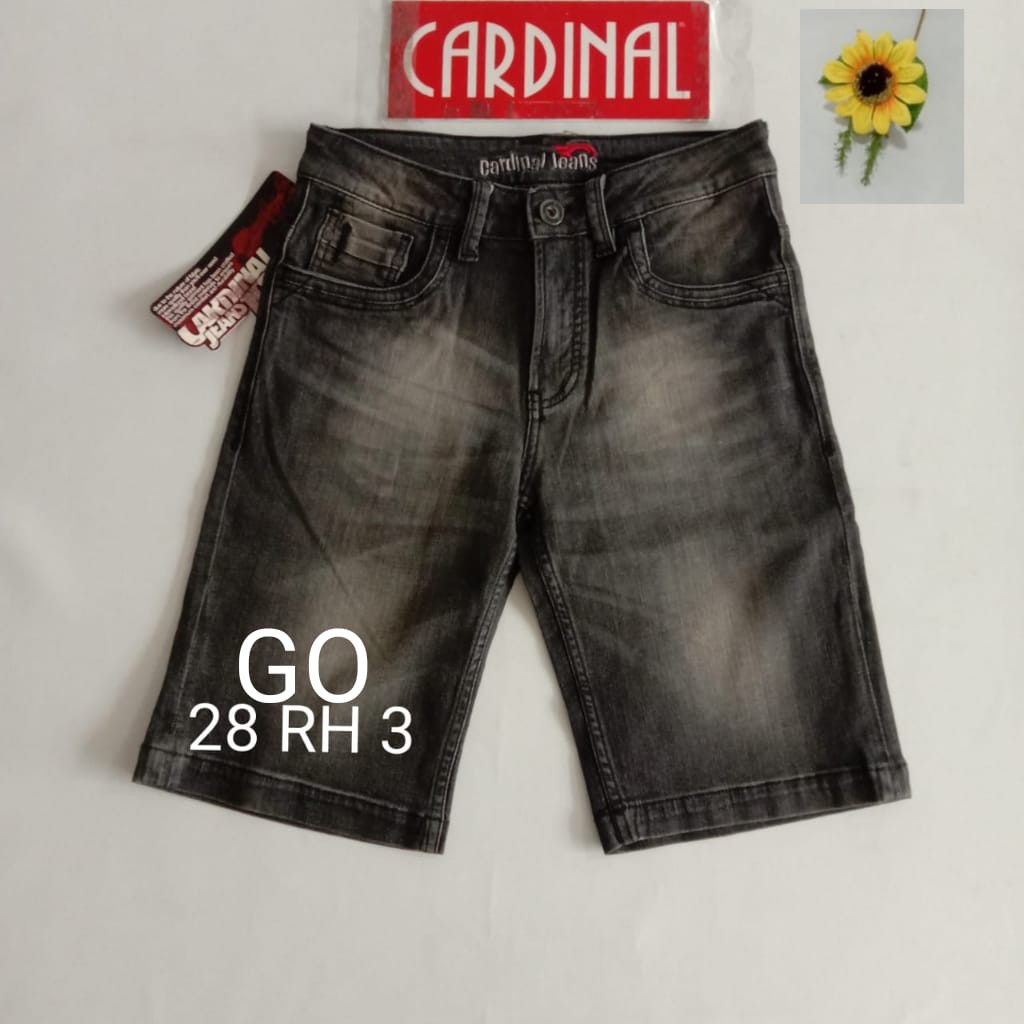 gof 28-CBV CARDINAL JEANS Celana Pria Celana Pendek Bermuda Casual Sobek Slimfit Reguler Fit Reguler