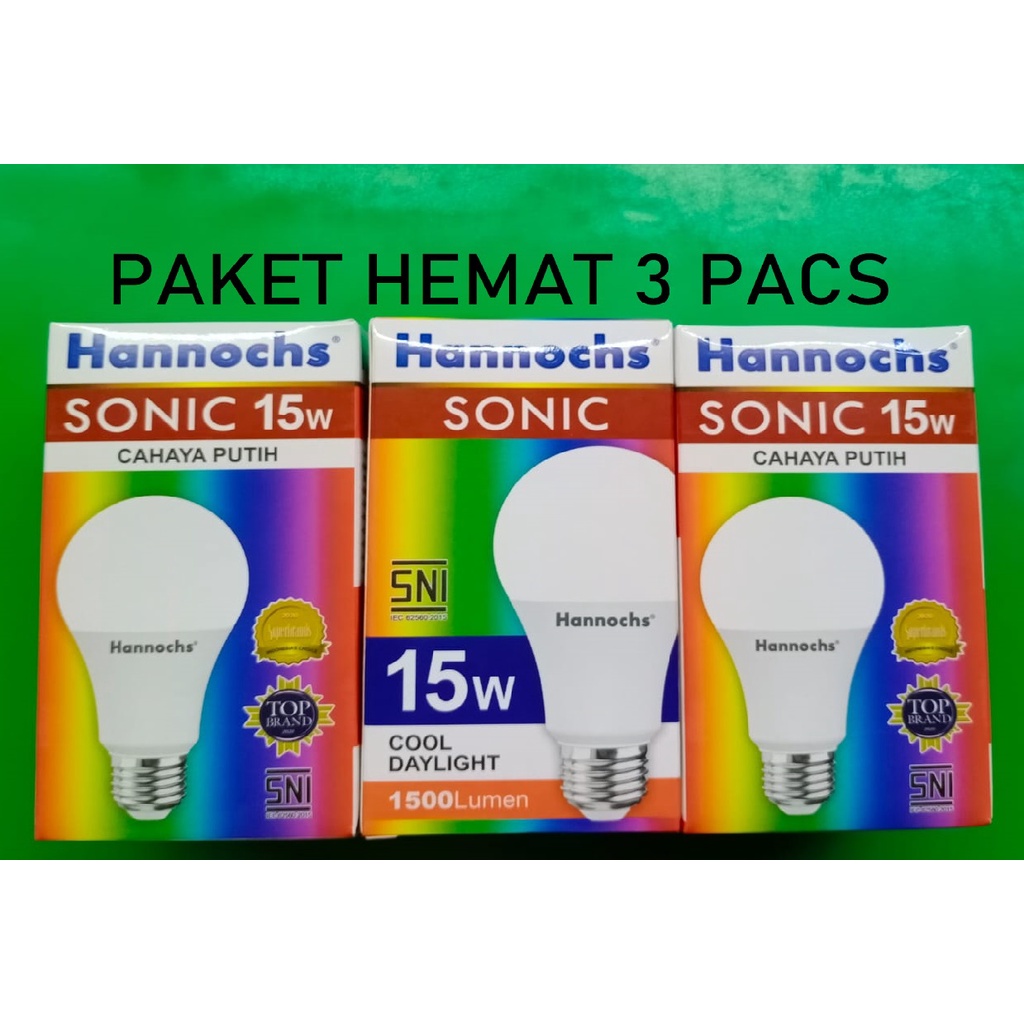 Hannochs Sonic 15w 15 w 15 watt Hannochs LED 15W Lampu Hannochs 15W (Paket Hemat 3 pacs)
