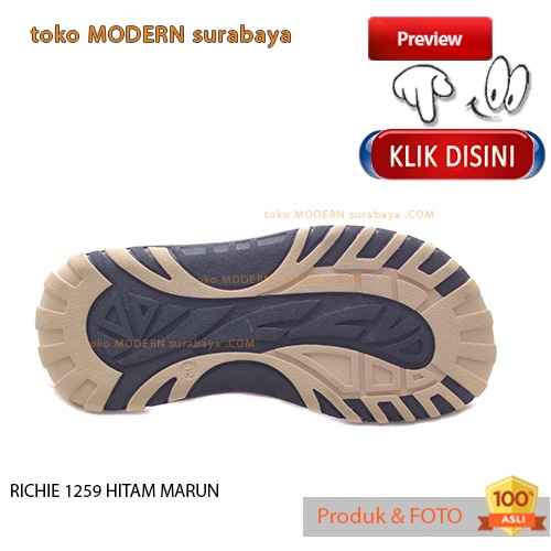 RICHIE 1259 HITAM MARUN sandal anak casual sandal jepit