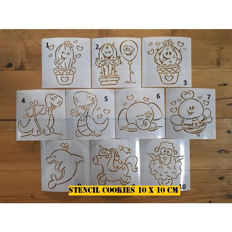 

Stencil Cookies (Stensil Kue) Collection Ukuran 10 x 10 cm