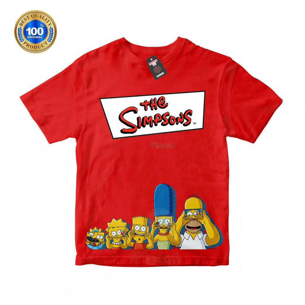 (FREE NAMA) BAJU KAOS ATASAN ANAK MOTIF KARTUN THE SIMPSONS UNISEX Bahan COTTUN