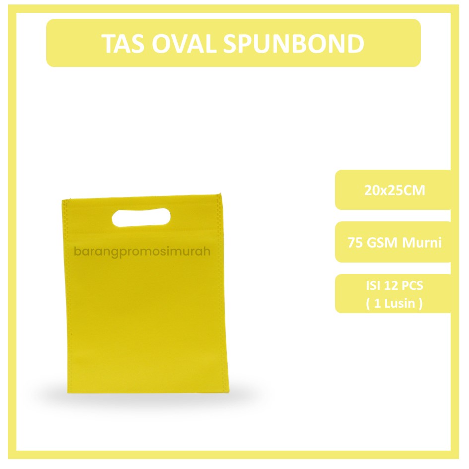 

GOODIE BAG SPUNBOND OVAL 20x25 / Tas Belanja Murah / Kantong Belanja / Tas Souvenir... PROMO