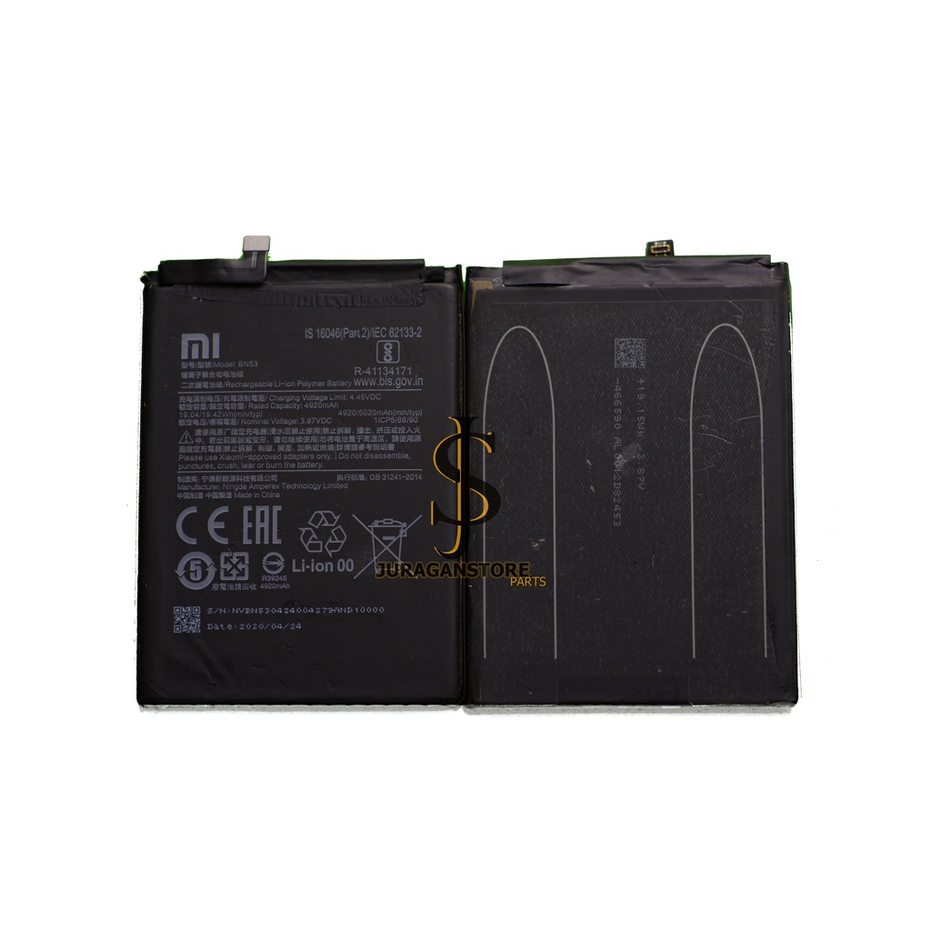 BATERAI BATTERY BATRE XIAOMI REDMI 9 REDMI NOTE 9 REDMI NOTE 9 PRO BN53 ORIGINAL