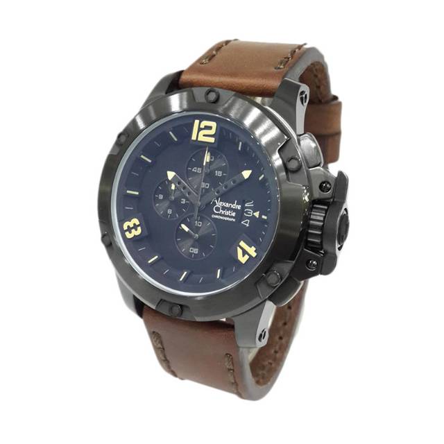 Alexandre Christie 6295MCLIPBABO Black Jam Tangan Pria