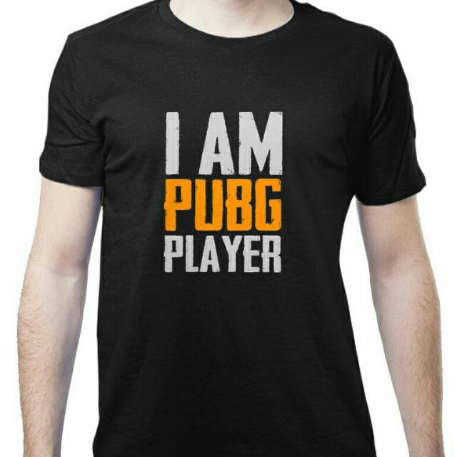 PUBG KAOS PUBG I AM PUBG PLAYER LENGAN PENDEK HITAM PUBG