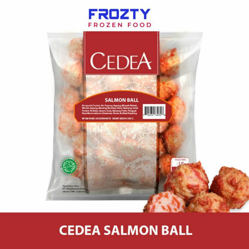 Cedea Salmon Ball 500 gram, Cedea Ikan Salmon 500 gram