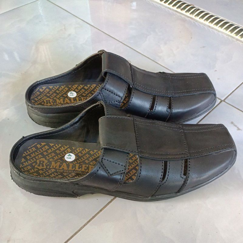 Sandal slide kulit asli. Nyaman dipakai,selop kulit asli