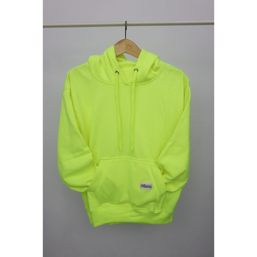 Hoodie jumper hijau stabilo