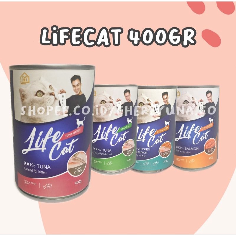 [LIFECAT KALENG 400GR] Life Cat Can Wet Food 400Gr Adult/Kitten