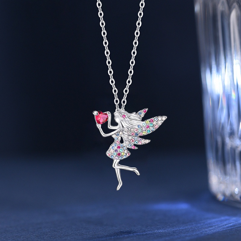 Fancyqube Kalung Liontin Mermaid Unicorn Angel Untuk Hadiah Anak Perempuan