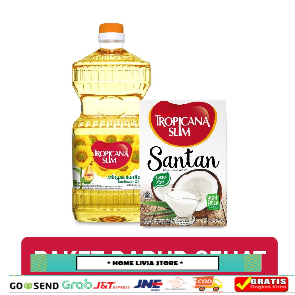 

Tropicana Slim Sunflower Oil 946 Ml + Tropicana Slim Santan 5s'