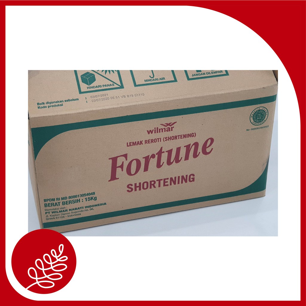 

Fortune Shortening - Margarine Putih 15kg / Susu / Mentega / Mentega Putih / Margarine