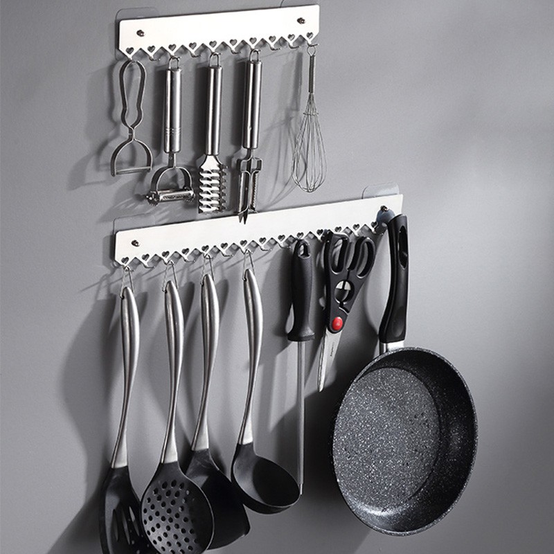 Rak Dapur/Rak Dinding Gantung Stainless Steel /Serbaguna Minimalis Modern Tempat Alat Dapur