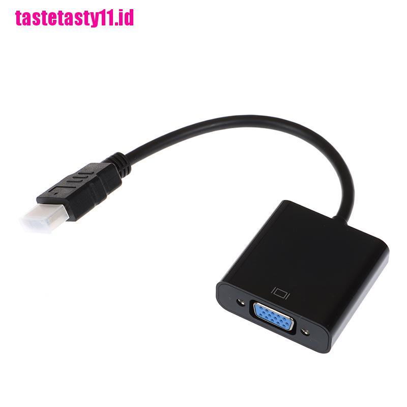 Kabel adapter converter HDMI Ke VGA Warna Hitam Untuk Proyektor monitor HD