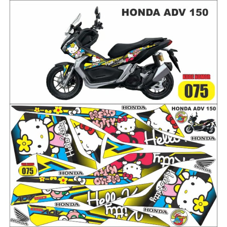 Sticker/striping Decal adv 150/aksesoris body motor Honda adv old/lama