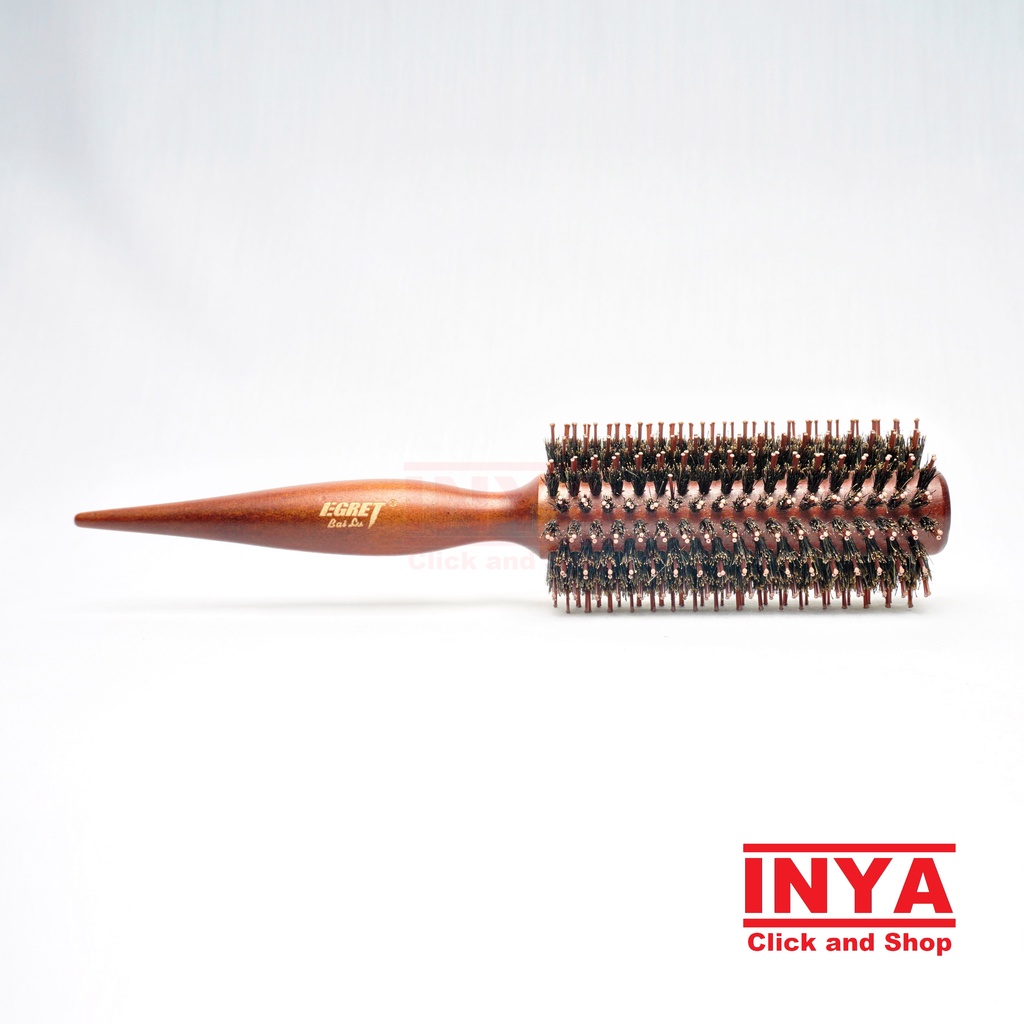 SISIR BLOW ROLL KAYU EGRET BAILU 16 BARIS - WOODEN ROUND BRUSH