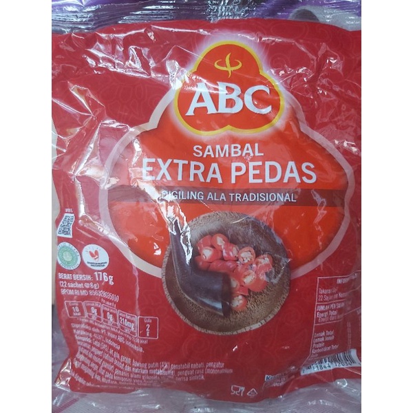 

ABC Sambal Ekstra Pedas 176 gr isi 22 sachet