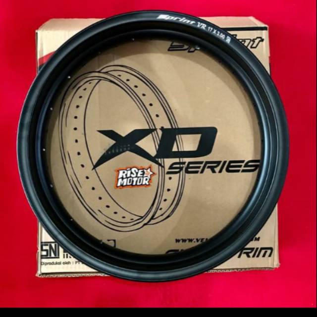 Velg Vrossi Rossi 17 × 300 VR hole 36 hitam