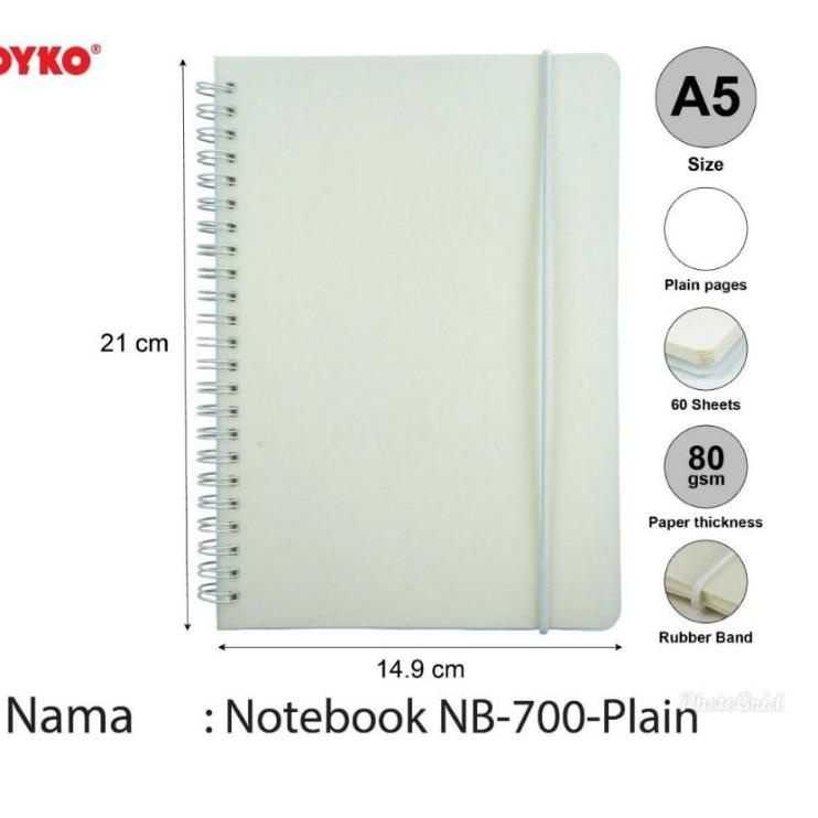 

Ready Stok ZLLEI Joyko Notebook A5 Spiral transparan NB-700 ruled dotted grid plain 88 Murah Banget