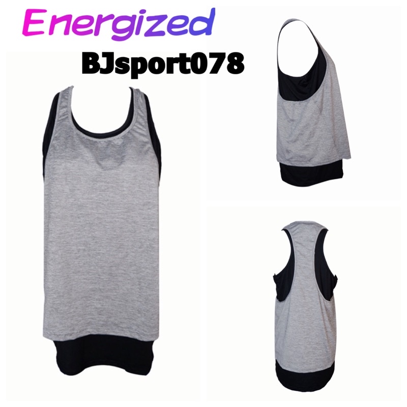 BJsport078 baju tanktop olahraga sport energized L