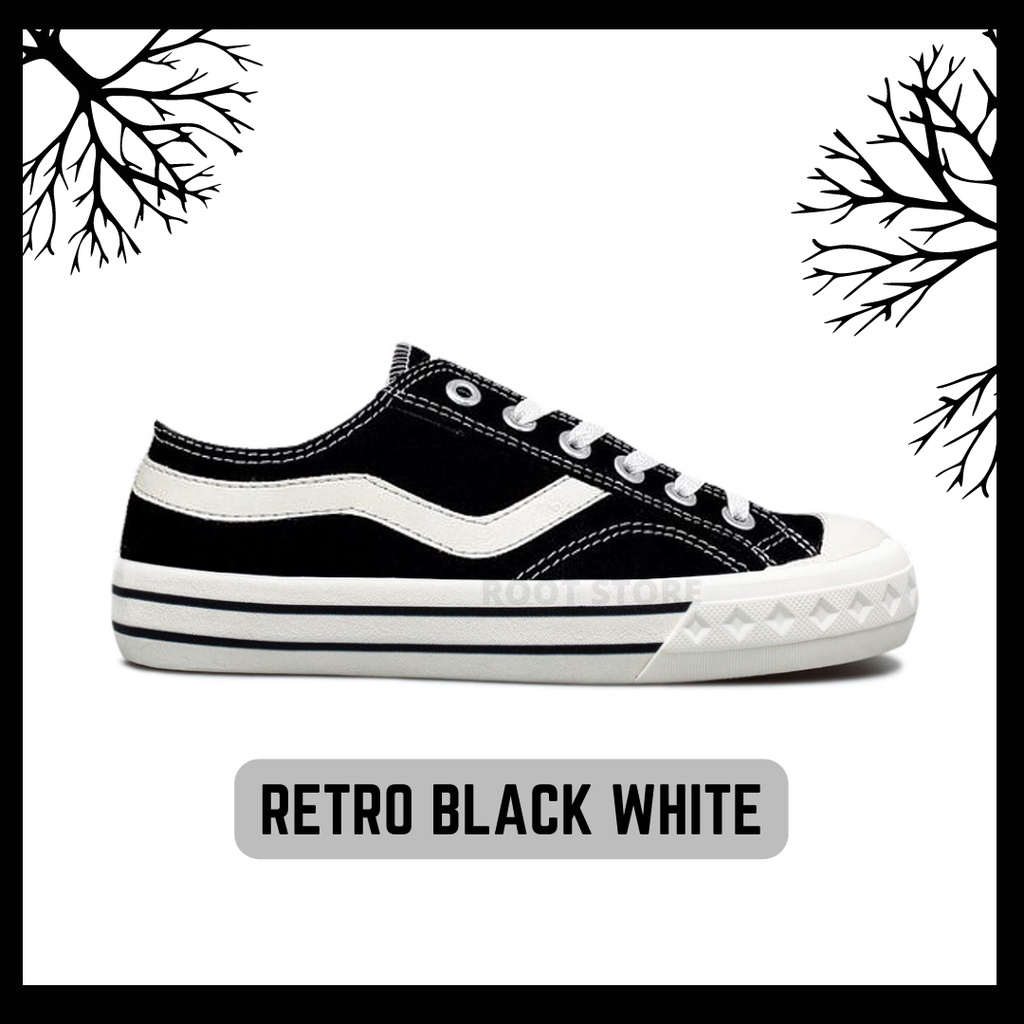 100% Original Sepatu Lokal Casual Black White Low | Not Ventela Public Low