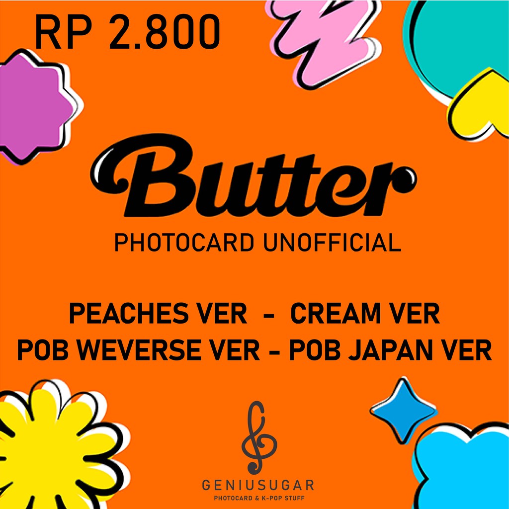 [REPLIKA BTS] PHOTOCARD BUTTER CREAM PEACHES POB JAPAN WEVERSE UNOFFICIAL