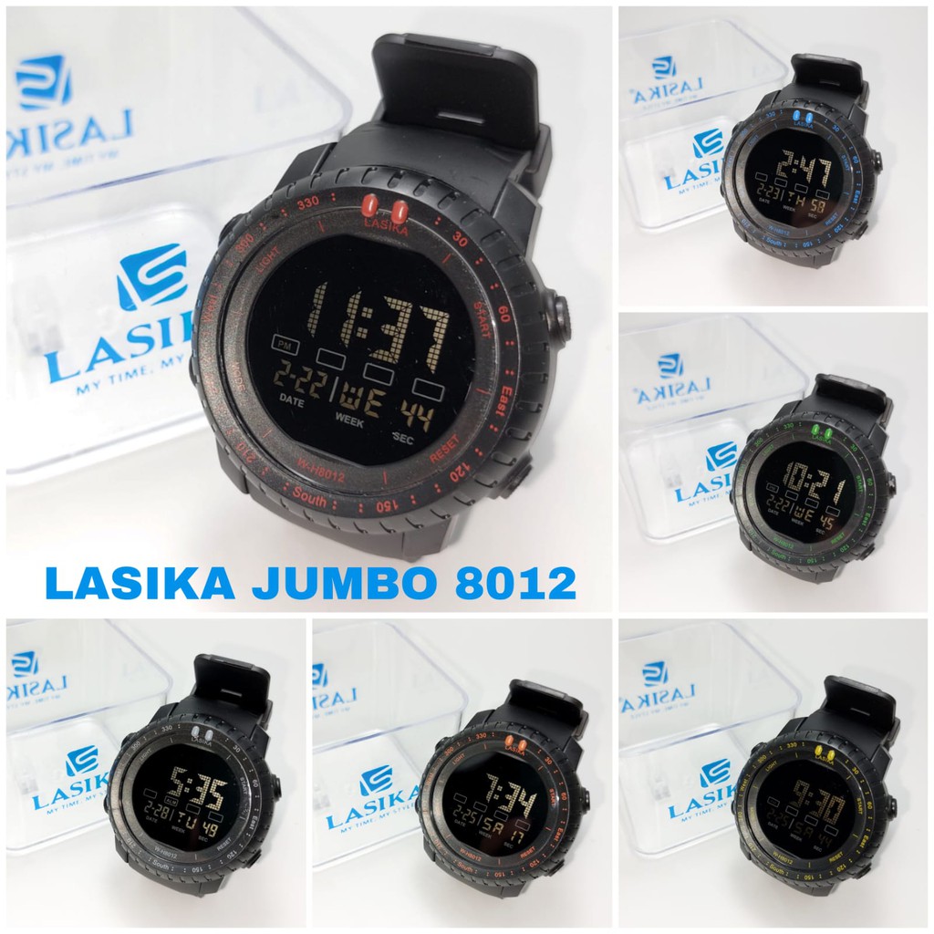 Jam Tangan Remaja Digital Sporty Water Resist Gratis Box Jam Lasika 8012