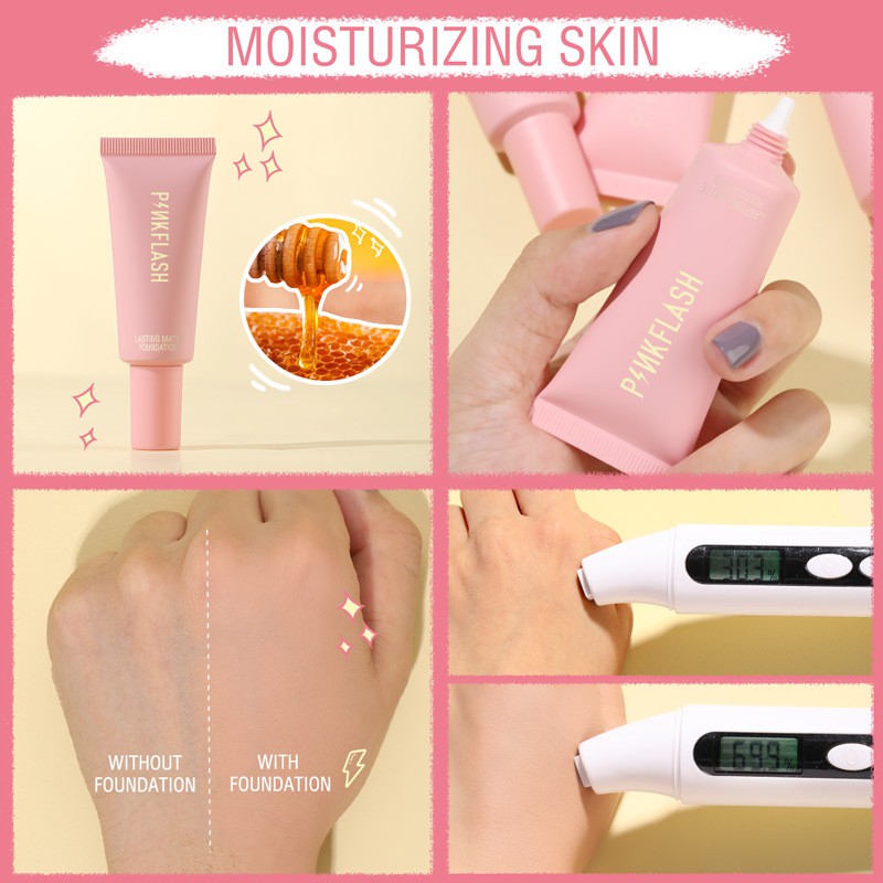 BPOM ORIGINAL PINKFLASH FOUNDATION KEMASAN PINK PF - F03