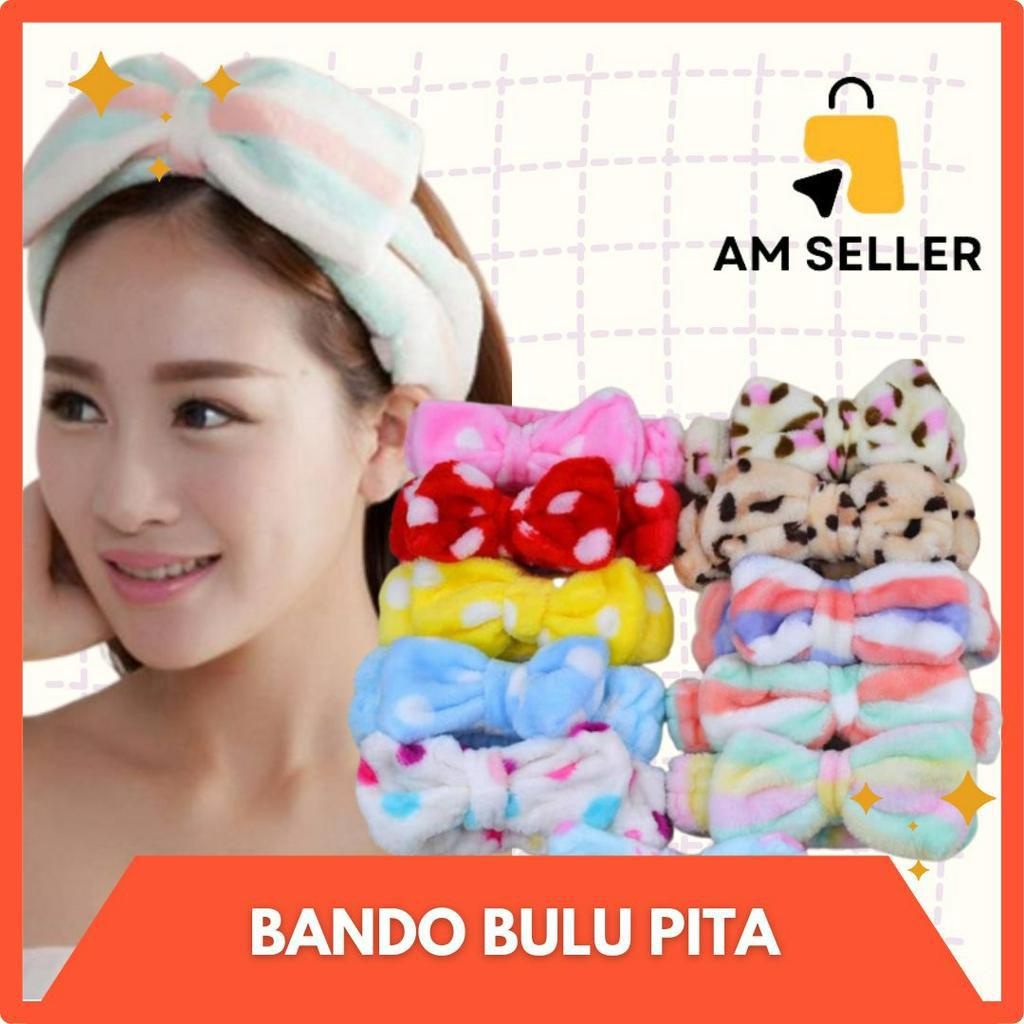 Bandana Bando Rambut Fashion Motif Pita Cantik Warna Warni Import Murah