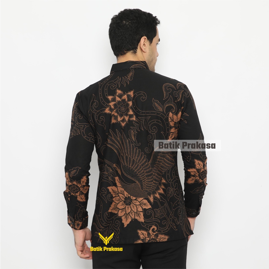 Kemeja Batik Prakasa Motif Jaya Wijaya Slimfit Lengan Panjang Batik Solo